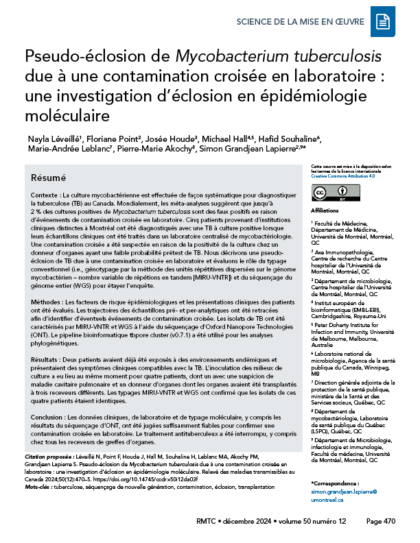 RMTC : Volume 50-12(3), décembre 2024 : image de couverture