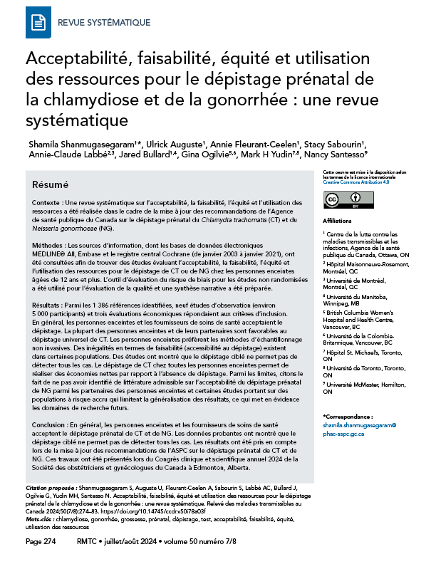 RMTC : Volume 50-7/8, juillet/août 2024 : La santé sexuelle