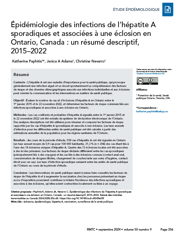 RMTC : Volume 50-9(5), septembre 2024 : image de couverture