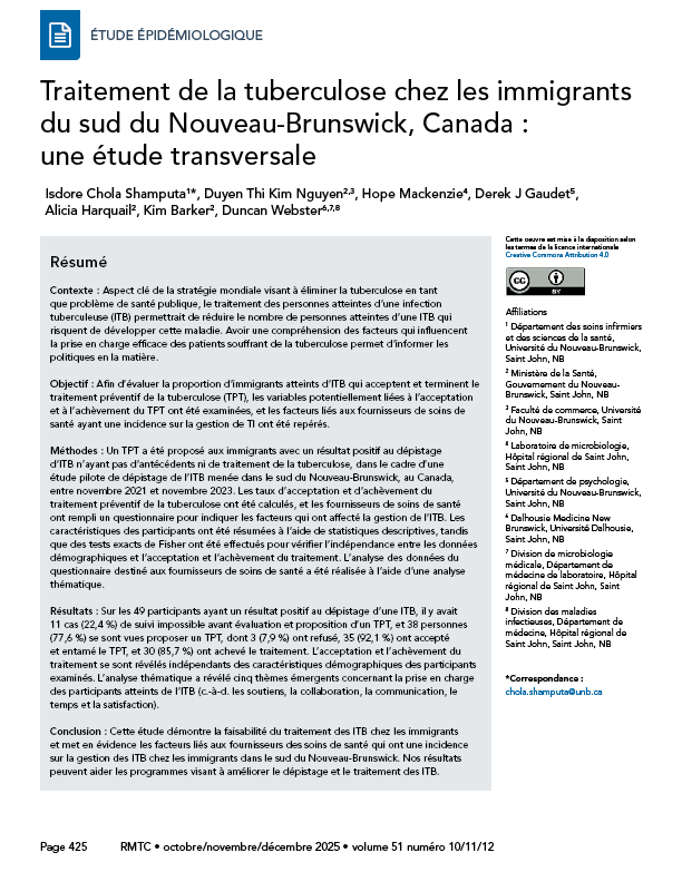 RMTC&nbsp;: Volume 51-10/11/12(3), octobre/novembre/decembre 2025&nbsp;: image de couverture