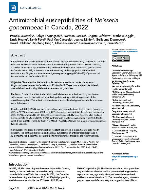 CCDR: Volume 51-4 (3), April 2025: cover image