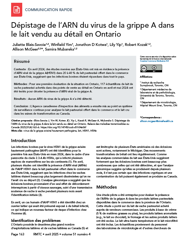 RMTC : Volume 51-4 (6), avril 2025 : image de couverture