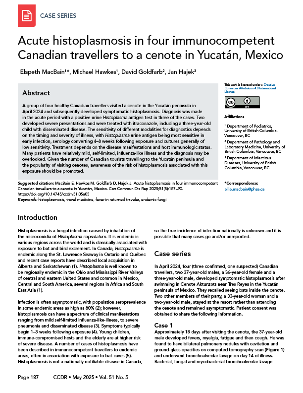 CCDR: Volume 51-5 (5), May 2025: cover image