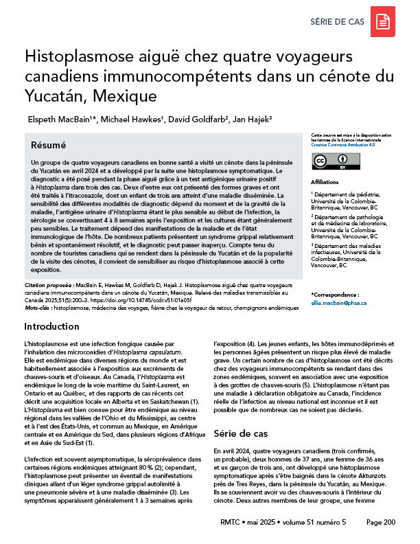 RMTC : Volume 51-5 (5), mai 2025 : image de couverture