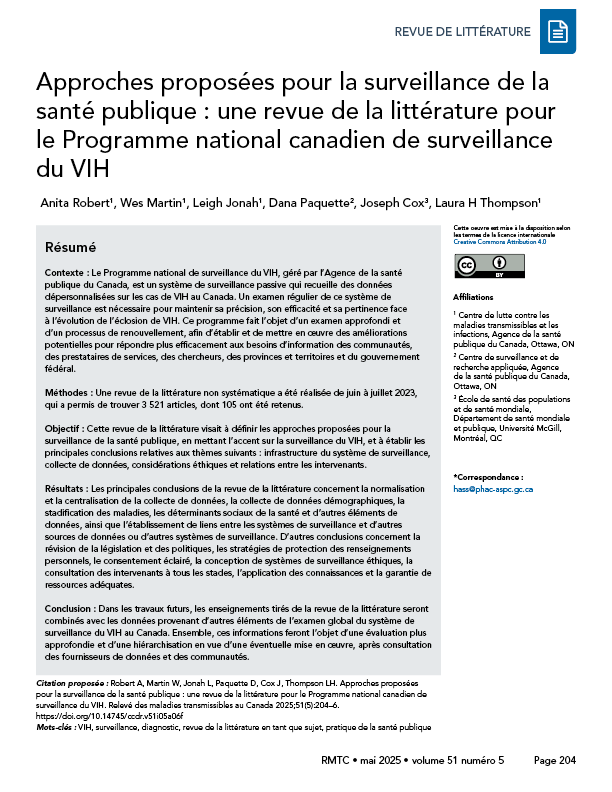 RMTC : Volume 51-5 (4), mai 2025 : image de couverture