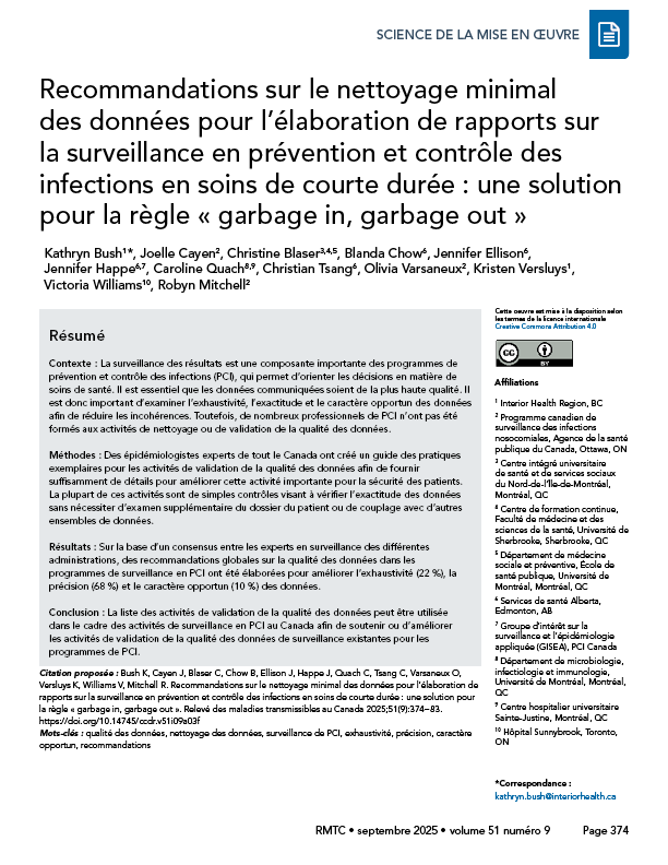 RMTC : Volume 51-9(3), septembre 2025 : image de couverture