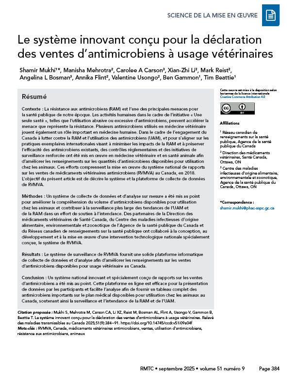 RMTC : Volume 51-9(4), septembre 2025 : image de couverture