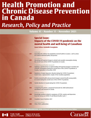Health Promotion and Chronic Disease Prevention in Canada, Vol 41, No 11, 2021