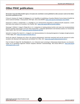 Other PHAC publications