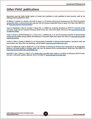 Other PHAC publications