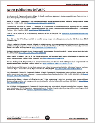 Autres publications de l’ASPC