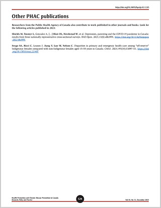 Other PHAC publications