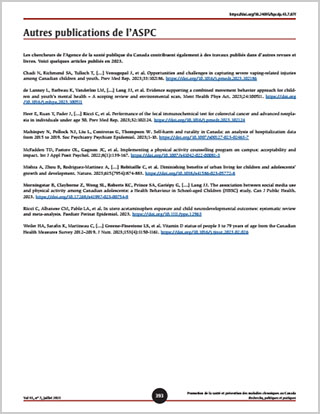 Autres publications de l’ASPC