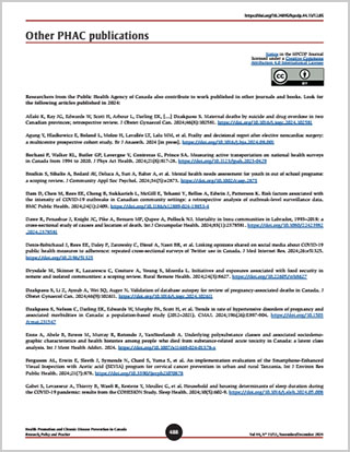 Other PHAC publications
