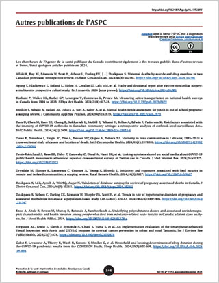 Autres publications de l’ASPC