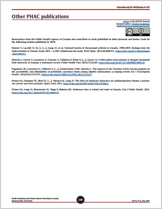 Other PHAC publications