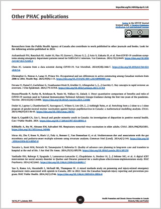 Other PHAC publications