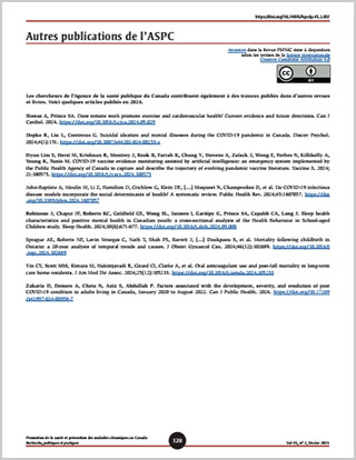 Autres publications de l’ASPC