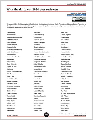 With thanks to our 2024 peer reviewers