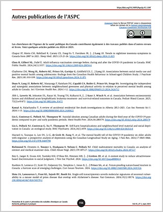 Autres publications de l’ASPC
