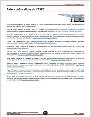 Autres publications de l’ASPC