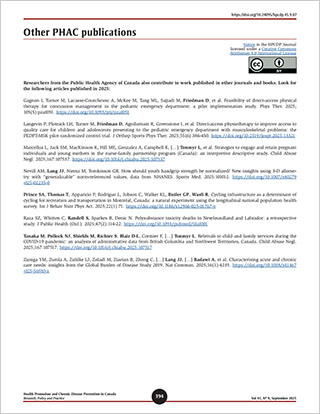 Other PHAC publications