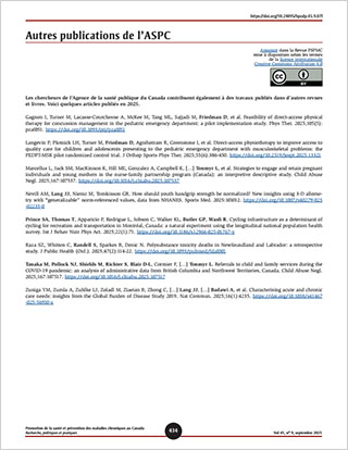 Autres publications de l’ASPC