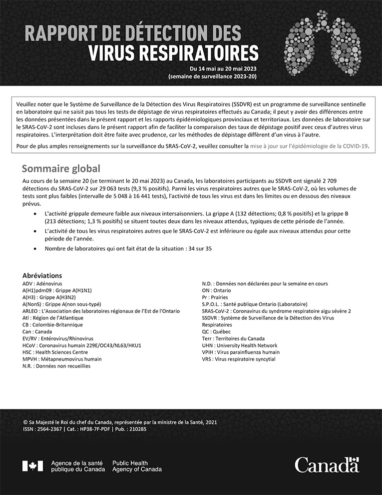 Rapport de virus des voies respiratoires
