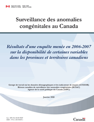 Surveillance des anomalies congénitales au Canada 