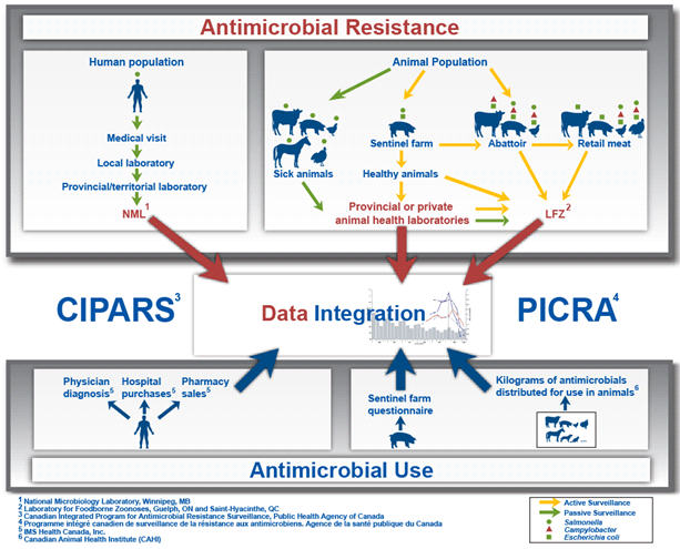 CIPARS surveillance components in 2012