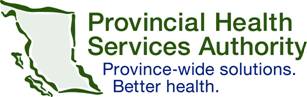 Logo de Provincial Health Serviecs Authority - Province-wide Solutions. Better health.