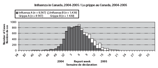 La grippe au Canada, 2004-2005