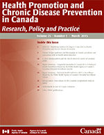 Health Promotion and Chronic Disease Prevention in Canada