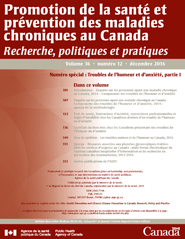 Vol 36, No 12, décembre 2016 - Promotion de la santé et prévention des maladies chroniques au Canada : Recherche, politiques et pratiques