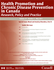 Vol 37, No 5, May 2017 - Health Promotion and Chronic Disease Prevention in Canada: Research, Policy and Practice