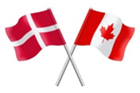 Canada and Denmark Flags