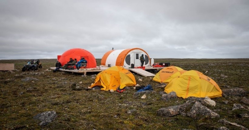 POLAR's Greiner Lake field research camp, located a short distance from Cambridge Bay