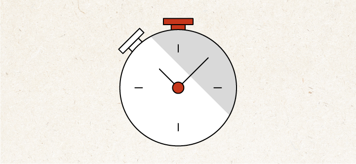 Une illustration d'un chronomètre représentant le temps qui s'écoule.