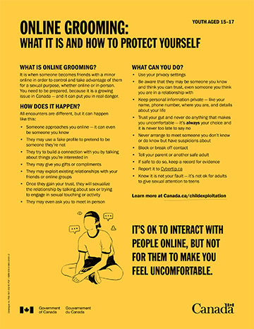 Fact Sheet - Online grooming: what it is and how to protect yourself (For youth aged 15–17)