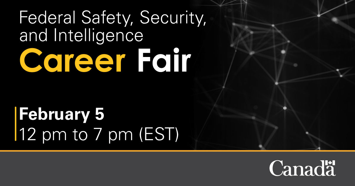 Federal Safety, Security, and Intelligence Career Fair, February 5, 2026, 12 p.m. - 7 p.m. (ET) - Virtual event