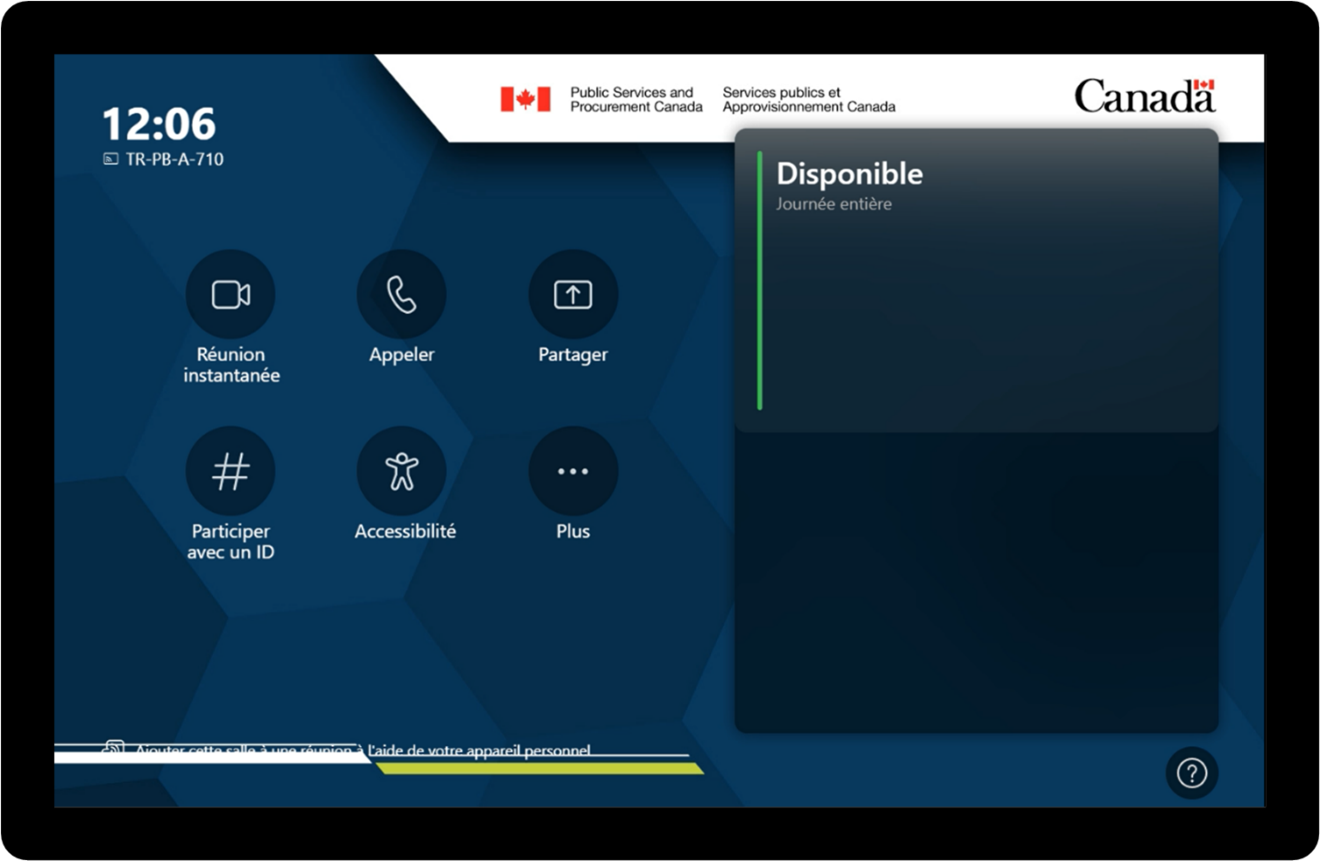 Écran d'accueil de la tablette-console