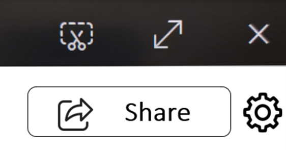 Whiteboard's Share button