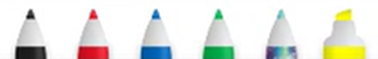 Pencils and highlighters button