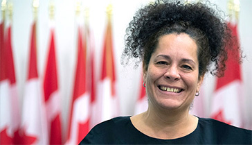 Close-up of Carmen Barcena