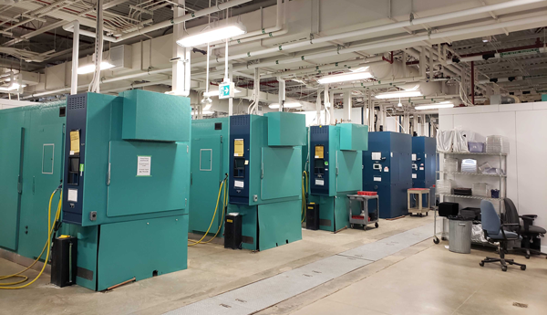 A series of plant growth chambers.