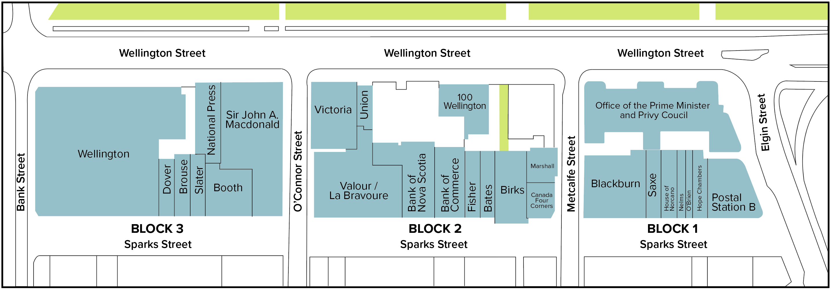 Blocks 1, 2 and 3 boundaries