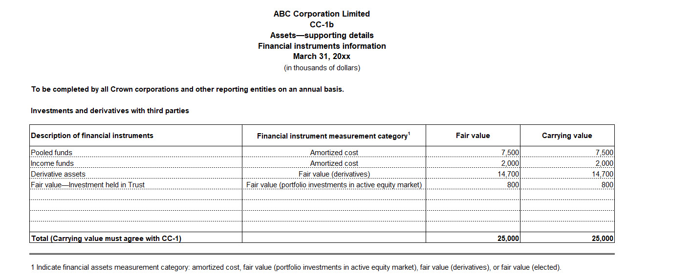 Screen capture of Form CC-1b: Assets—Supporting details - Text version below the image