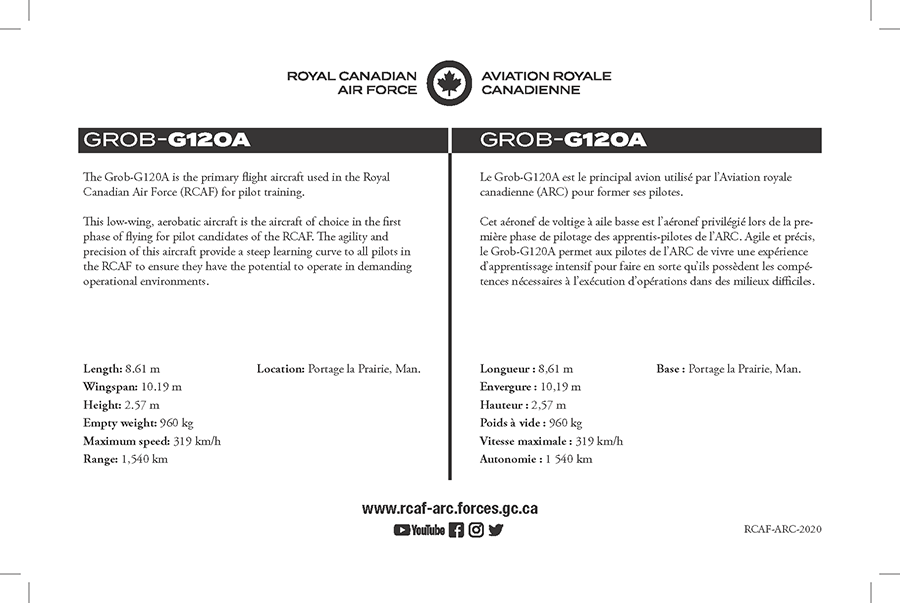 Grob-G120A fact sheet details