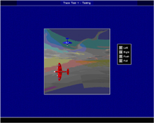 Trace Test 1:   This is a spatial test designed to assess your ability to orientate in three-dimensional space.  You will have to:  a. Perceive the changing orientation of a moving aircraft from a different perspective/direction. b. Interpret pictorial information and identify the change in orientation of a given aircraft. The total test time including instructions is approximately 9 minutes and you do not need to prepare for this test.