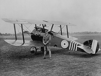 Major William G. Barker stands in front of a Sopwith Camel, circa 1918. PHOTO: Department of National Defence (DND)